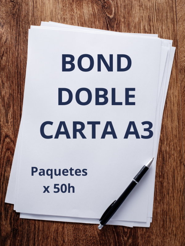 PAPEL BOND DOBLE CARTA 160GRM