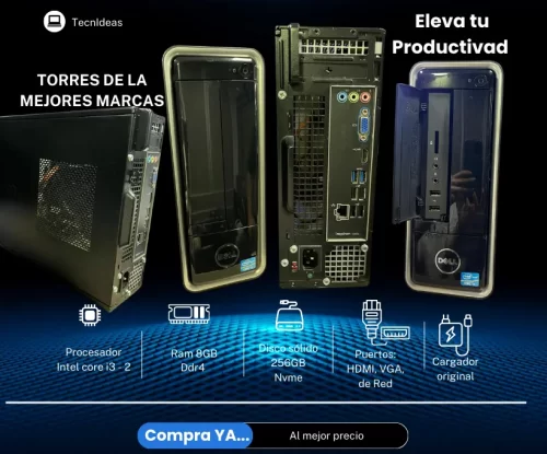 Torre Dell Intel Core i3 | 8GB RAM | SSD NVMe 256GB | WiFi