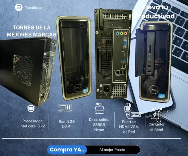 2 Torre Dell Intel Core i3 | 8GB RAM | SSD NVMe 256GB | WiFi